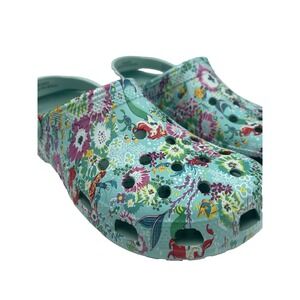Disney Ariel Little Mermaid Floral Crocs Vera Bradley Clog Men's 13 Women's 14.5